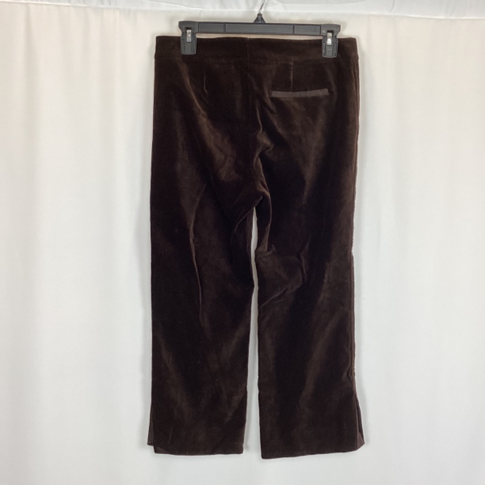 Pink Tartan brown velvet‎ cropped pants size 6 - Picture 3 of 5